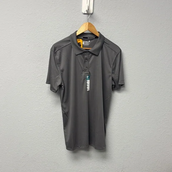 Carhartt Mn’s Sz Small Force Sun Defender Rlxed Fit Lghtwght SSlve Polo in Steel - Picture 3 of 10